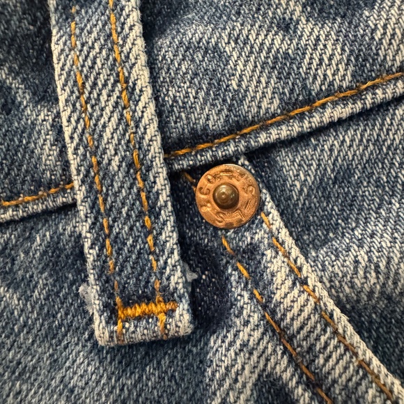 VINTAGE LEVI's 517 ORANGE TAB JEANS | DISTRESSED | 32x29 | 7 BELT LOOPS | 80's - Picture 8 of 14